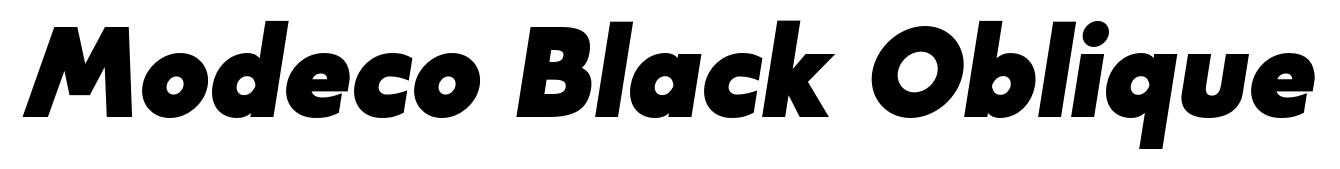 Modeco Black Oblique